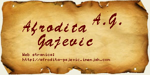 Afrodita Gajević vizit kartica